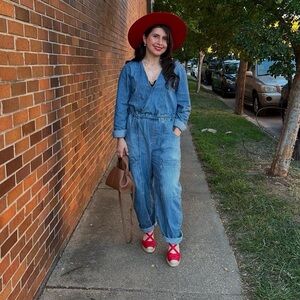 Free People We The Free Denim Jumpsuit